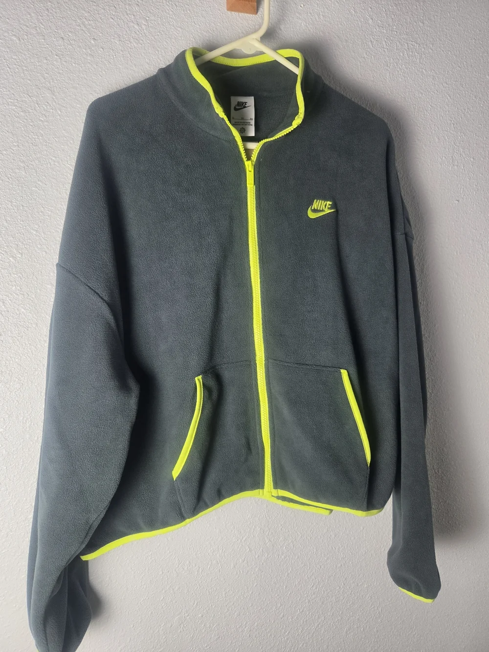Nike Women's Size XL Club Full Zip Loose Fit Fleece Track Jacket HV2730-390 NWT